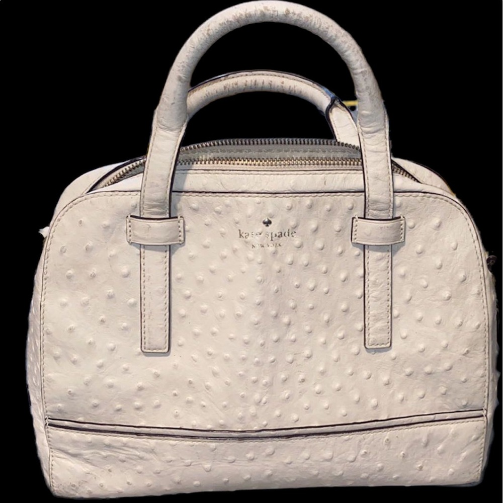 KATE SPADE FELIX OSTRICH LEATHER HANDBAG